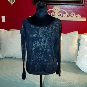 Rock and Republic Black and Gold Top